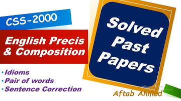 CSS Solved Past Paper || English Precis & Composition Paper 2000 ||