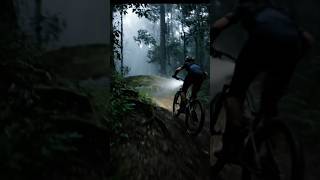 Dark jungle, foggy turns, and a fast bicycle on narrow trails. #cycle #rider #riding #bmx #trending