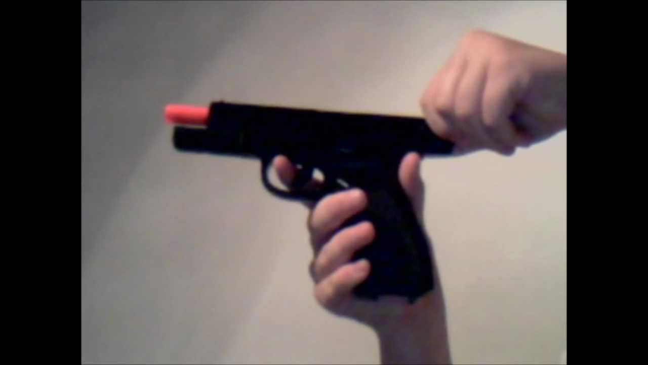 Terminator 2 Fully Automatic Airsoft Pistol Review HobbyTron YouTube