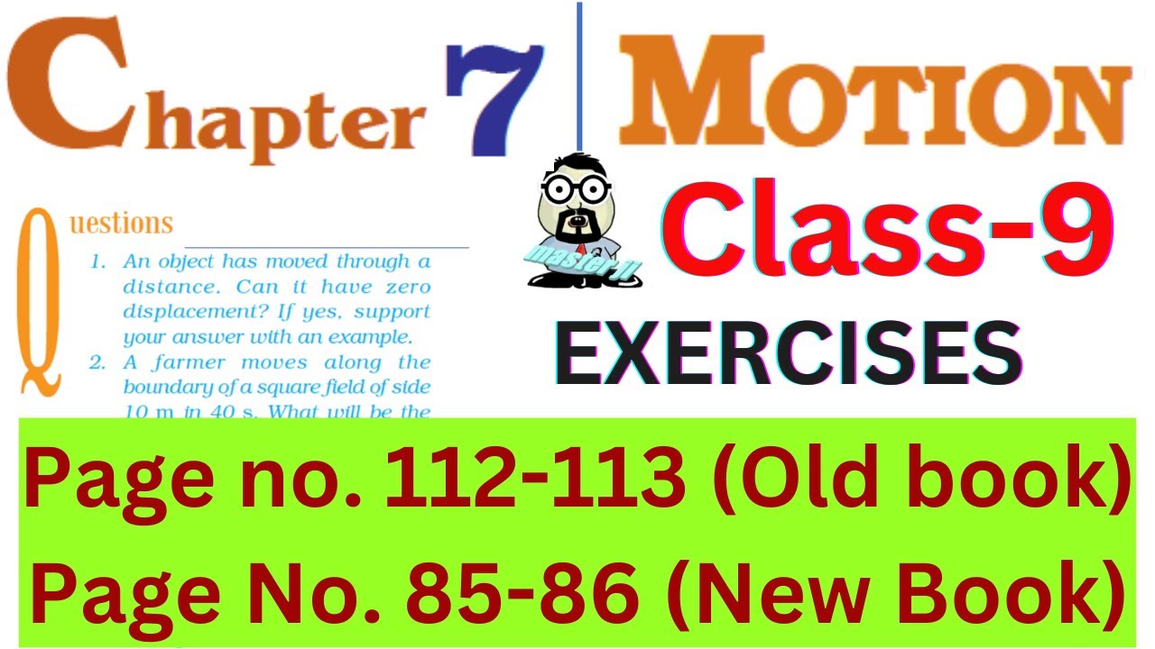 NCERT Class 9 Science Chapter 8 Motion Exercises Question Answers YouTube NCERT Class 9 Science Chapter 8 Motion Exercises Question Answers YouTube