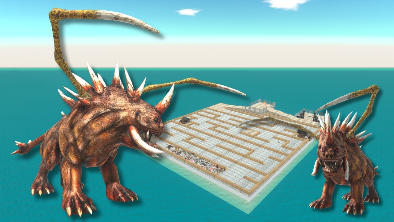 ESCAPE FROM ALIEN HELLHOUND | DEADLY MAZE! - Animal Revolt Battle Simulator