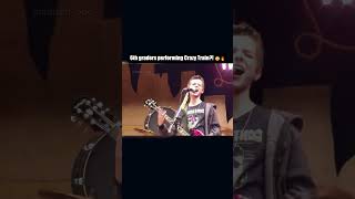 6th graders performing Crazy Train! 😳🔥#talent #talentotiktok #talentshow #singing #highschool