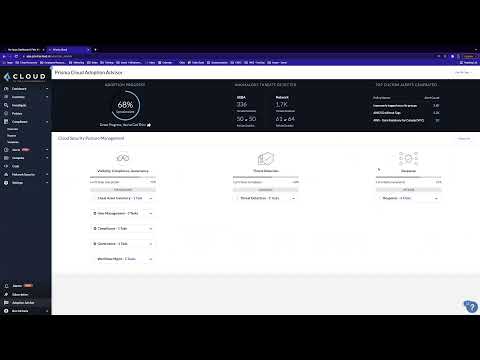 Prisma Cloud Adoption Advisor Dashboard