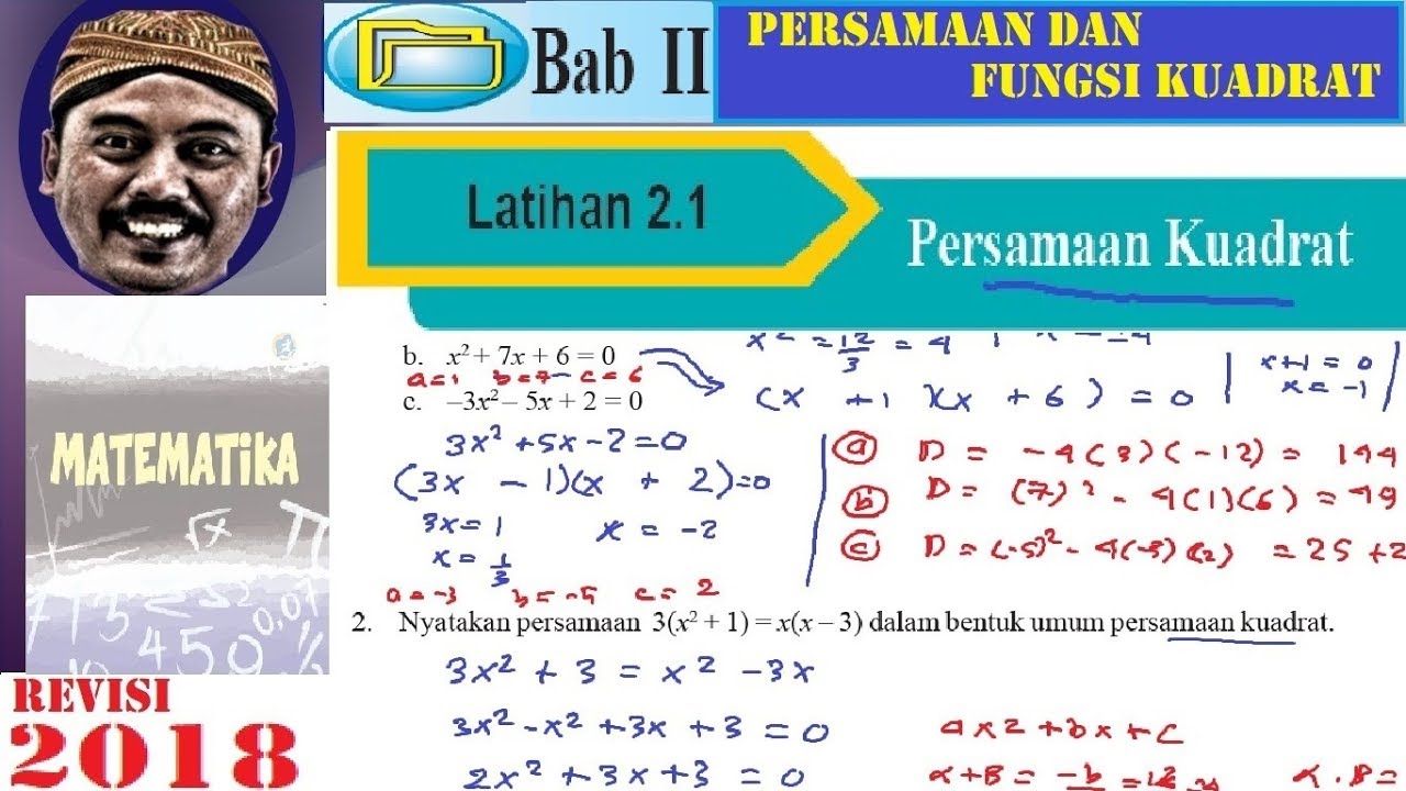 Latihan soal persamaan kuadrat kelas 9