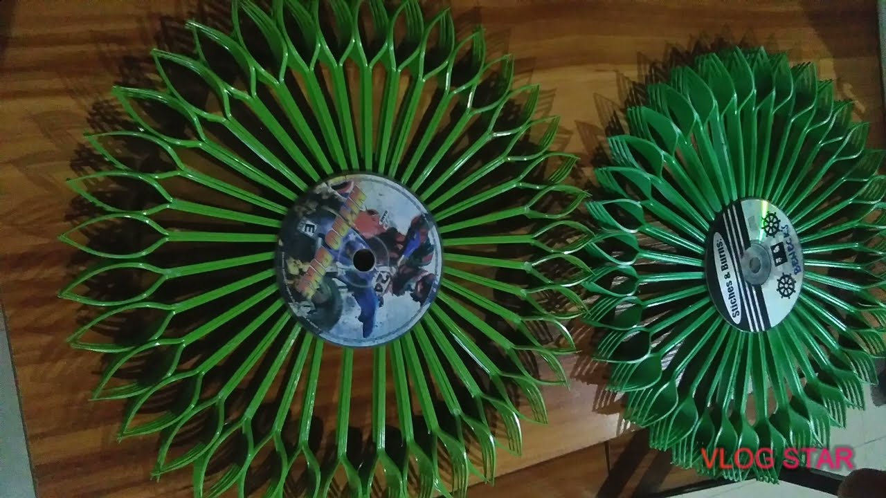Recycled parol made by plastic fork and CD, plastic bottle YouTube