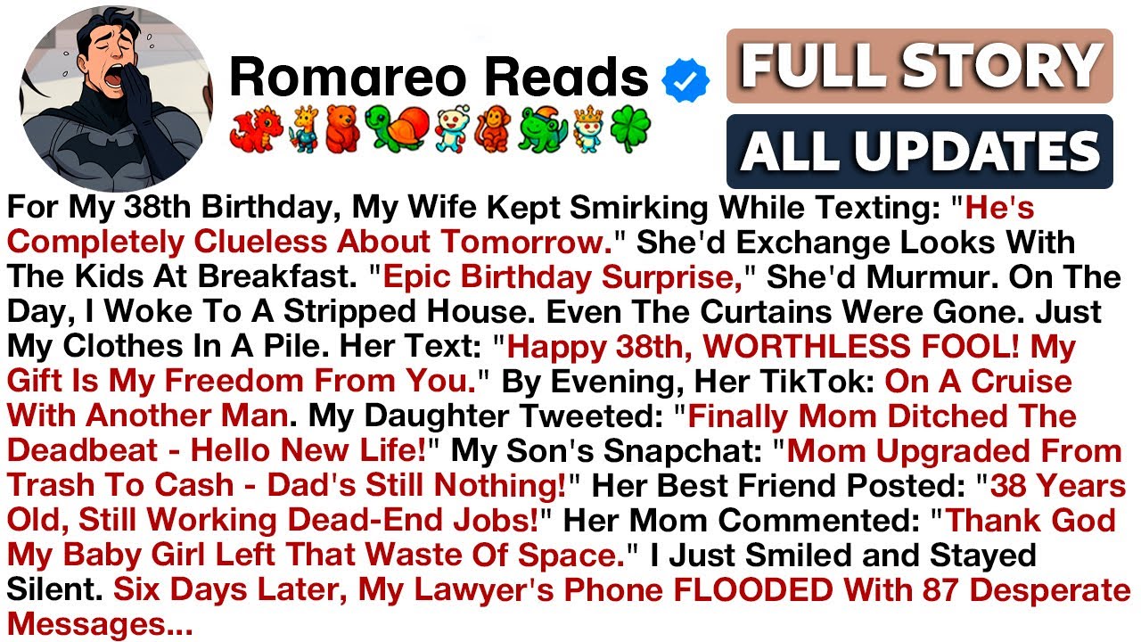 For My 38th Birthday, My Wife Kept Smirking While Texting: 