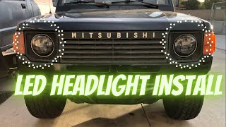 7 inch LED Headlight Upgrade : 7 inch headlights install on a 88' Montero Installing 7 Inch Round Led Headlights