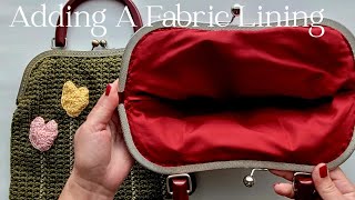 Adding A Fabric Lining @crochetandcopy