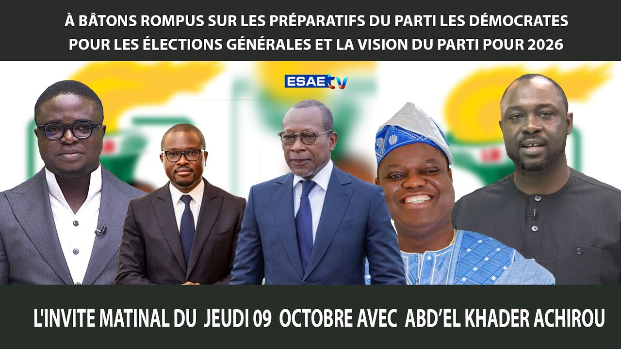 SPÉCIAL INVITÉ MATINAL JEUDI 09 OCTOBRE 2025 AVEC CHABI YAYI