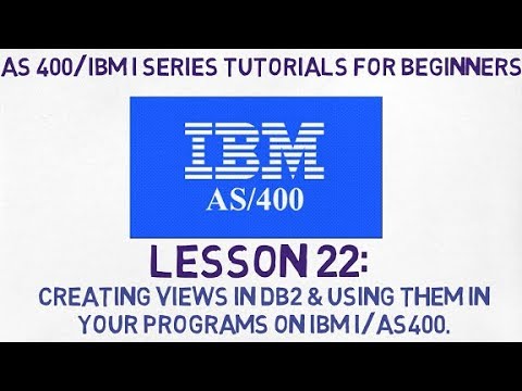 As 400 tutorial for Beginners | #22 | Views in DB2 on IBM i/As400 and example to use them in RPGLE.