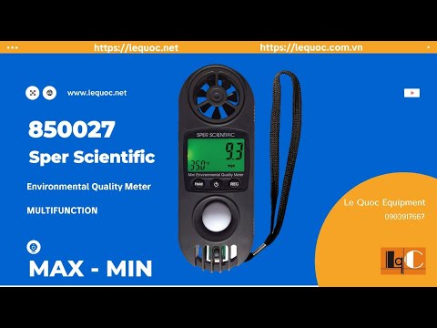 User guide - Air Quality Meter 850027 - Sper Scientific #1