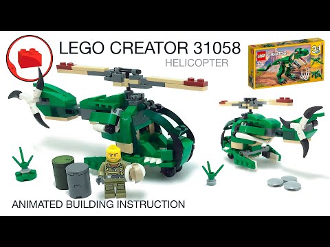 Lego Helicopter MOC - LEGO CREATOR 31058 alternative build tutorial