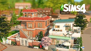 Korean Townhouse & Cafe  | For Rent | Stop Motion Build | The Sims 4 | No CC