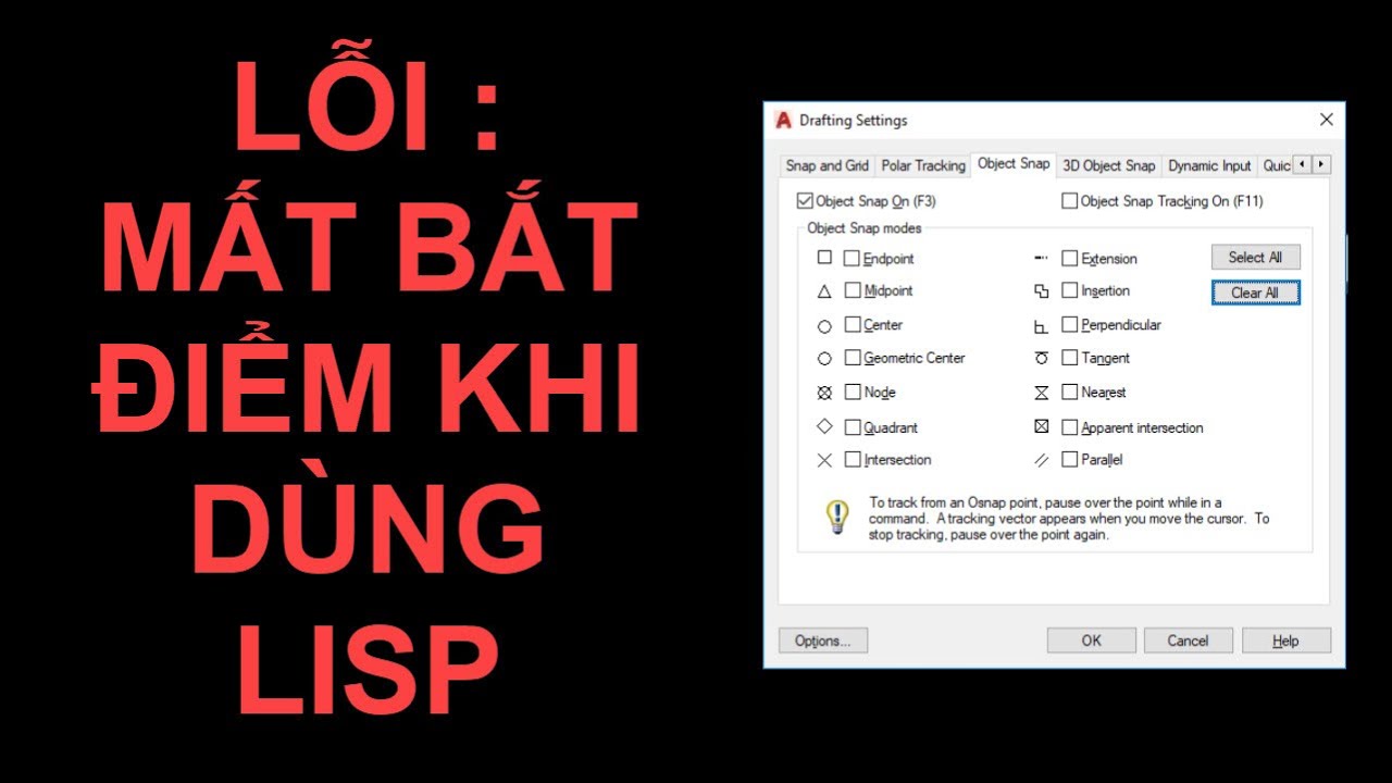 Hướng dẫn cách kích hoạt chế độ bắt điểm trong CAD