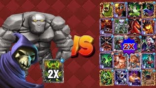 Giant Golem & Reaper vs All Card's || Castle Crush Battle