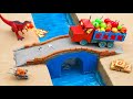 DIY Mini Tractor Builds a Bridge for Transport Truck After a Dinosaurs Attack 🦖 | Science Project
