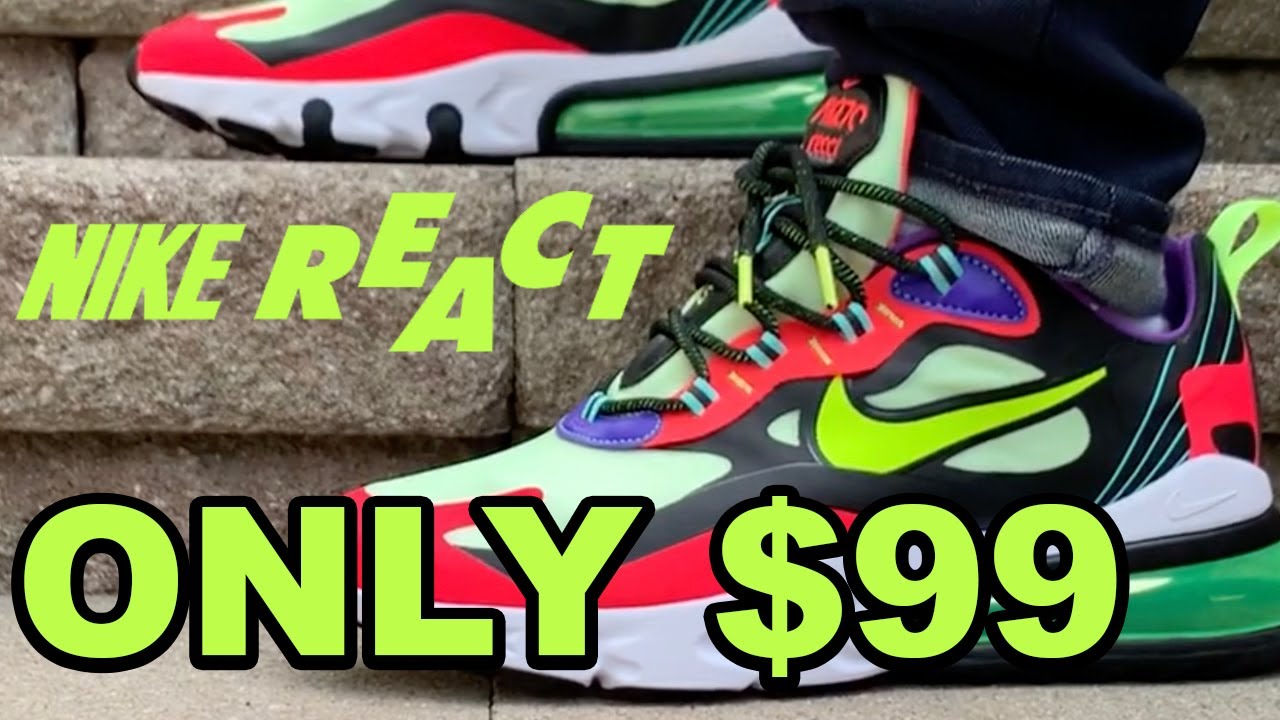 nike react 270 black volt