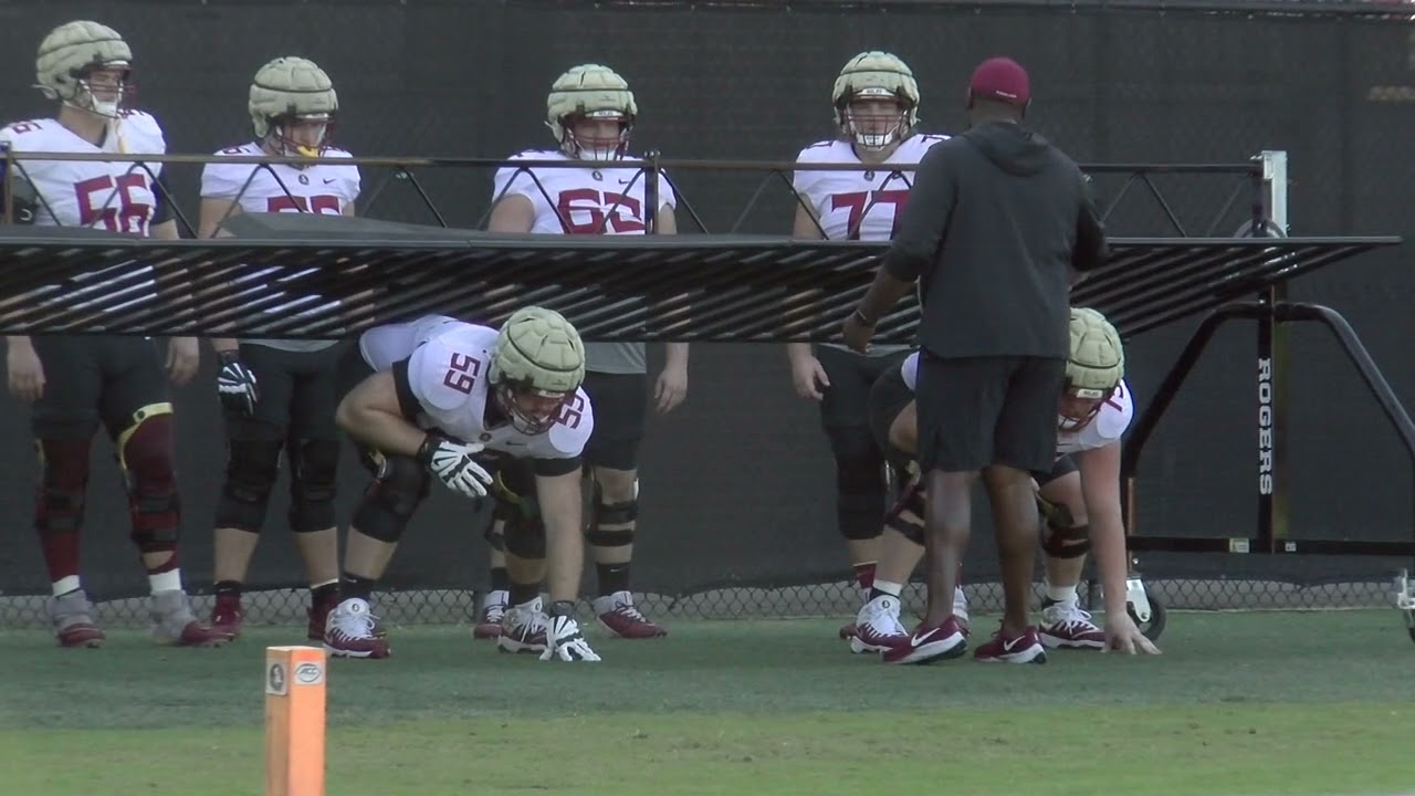 Florida State football practice OL, Tate throws dime in 11v11 YouTube