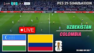 🔴Uzbekistan vs Colombia | FIFA World Cup 2026™ | Full Match | PES - 2021 Simulation HD