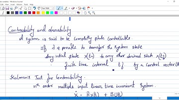 Kalman & Gilbert Test for Controllability