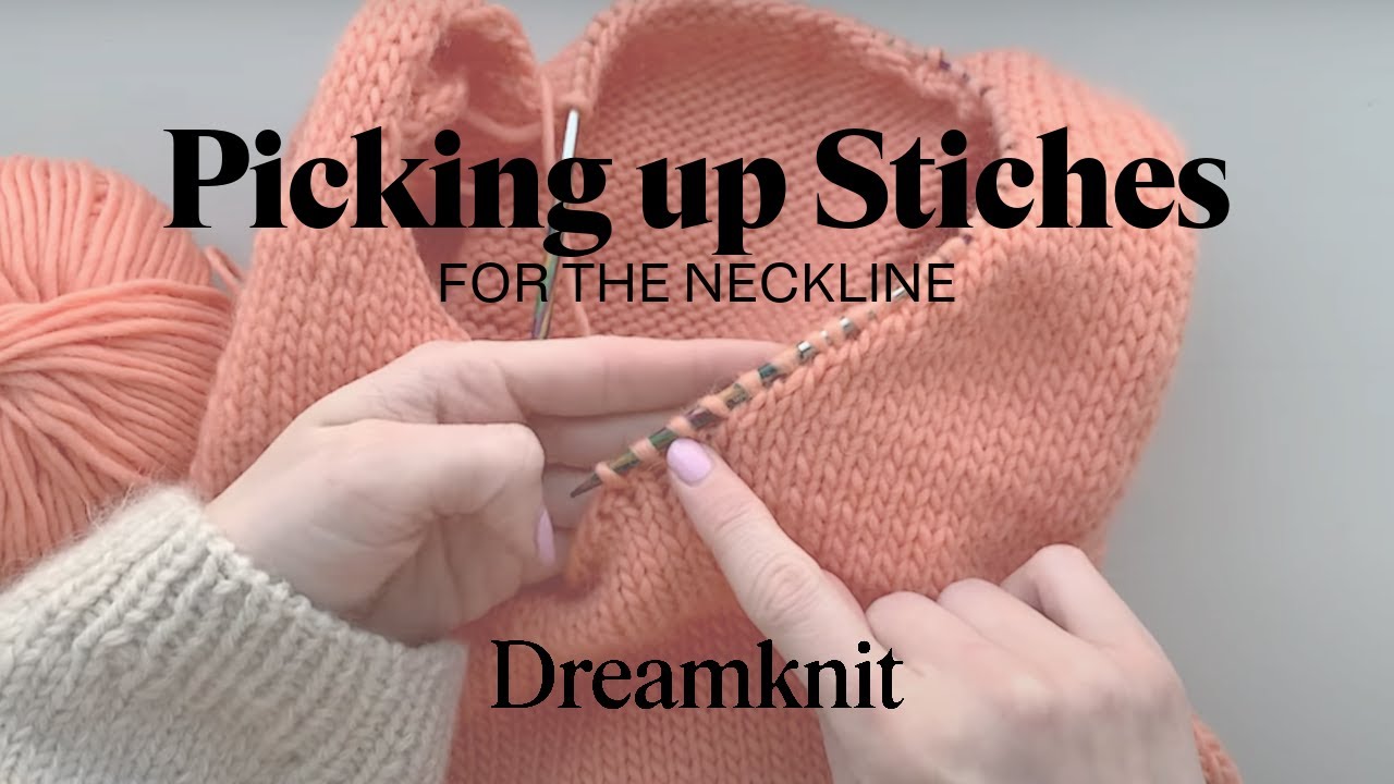 Plukke opp masker til halskant med Dreamknit