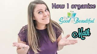 How I organize the good and beautiful math