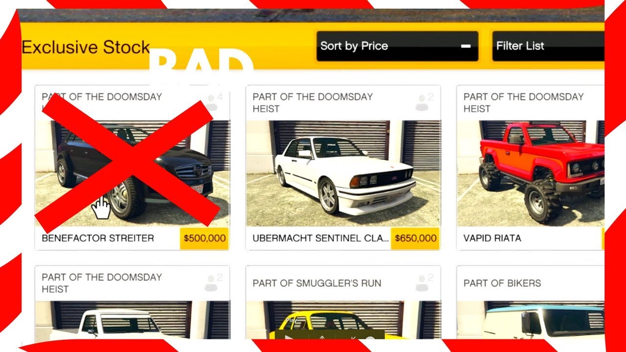 Don't Buy This Vehicle GTA Online Festive Surprise Cars Benefactor Streiter