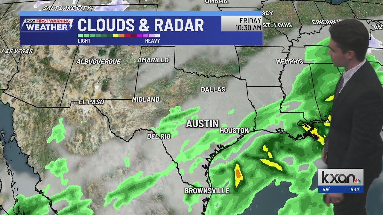 Cooler, cloudy & rounds of rain in Central Texas | KXAN Weather Forecast (Nov. 30)