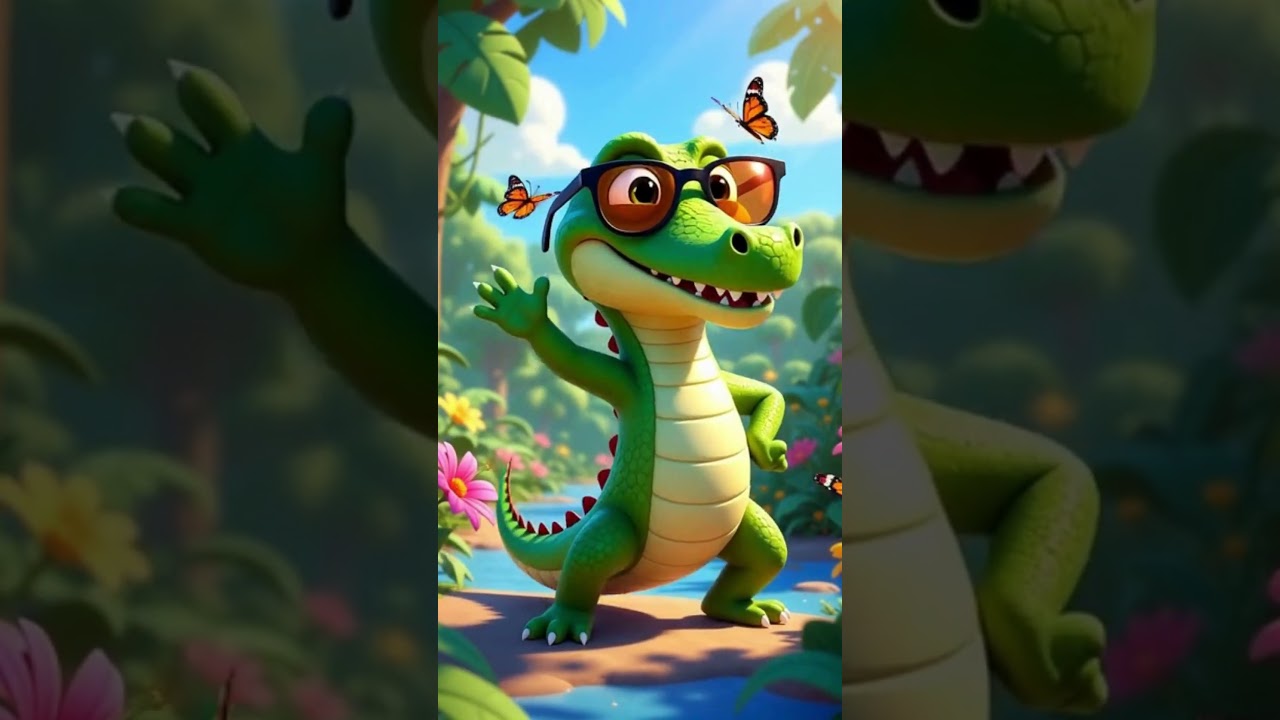 Cute Crocodile Dance 🐊😂  Funny Cartoon Short