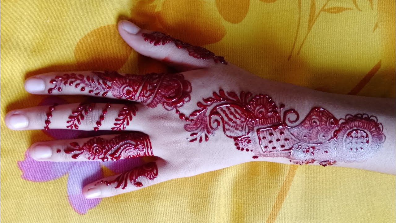 One string henna design | Simple string mehendi design