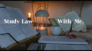 3-Hour Study With Me | Dark Academia | Cozy Fireplace & Thunderstorm Ambience