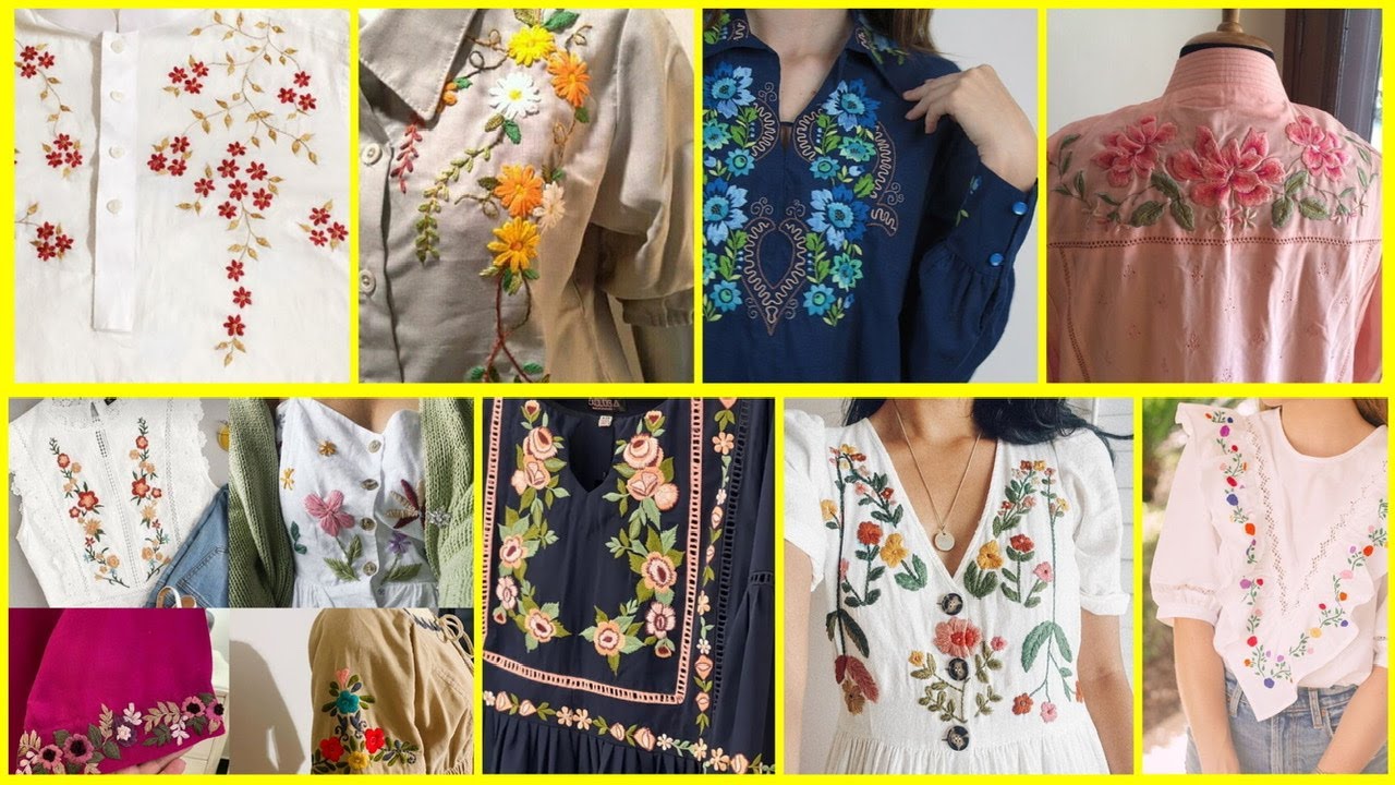 Hand embroidered shirts for women 