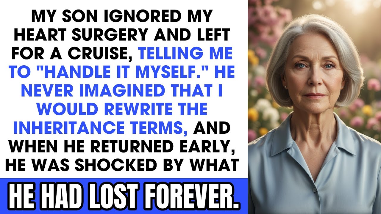 My son ignored my heart surgery and took a cruise—my revenge changed everything