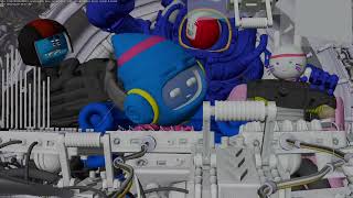 Viewport render Blender. Inside rescue ship