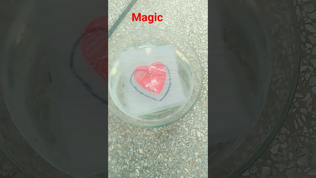 tissue paper magic Red heart