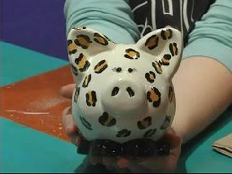 How to Paint Pottery : Painting Leopard Print on Pottery