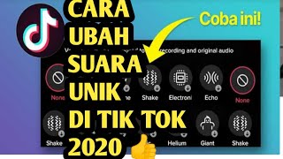 CARA UBAH EFEK SUARA DI TIK TOK