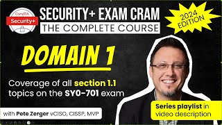 CompTIA Security+ Exam Cram  1.1 Security Controls (SY0701)