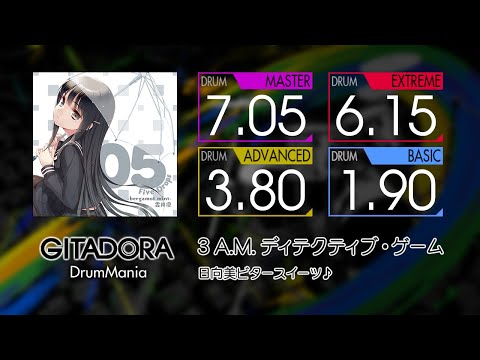 【GITADORA】 3 A.M. ディテクティブ・ゲーム (MASTER ~ BASIC) Drum