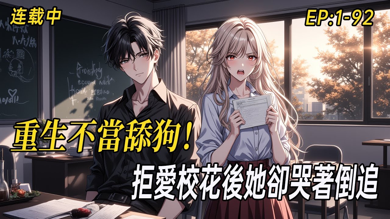 《重生不當舔狗！拒愛校花後她卻哭著倒追》告白被拒、高考失利，人生重啟的他毅然轉身——曾經高冷的青梅校花竟紅眼拽衣角顫聲挽回：「江澈…我錯了，求你別走…」#小说  #都市 #webtoon#多女主