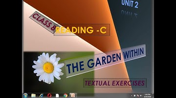 THE GARDEN WITHIN, CLASS 8 TEXTUAL EXERCISES