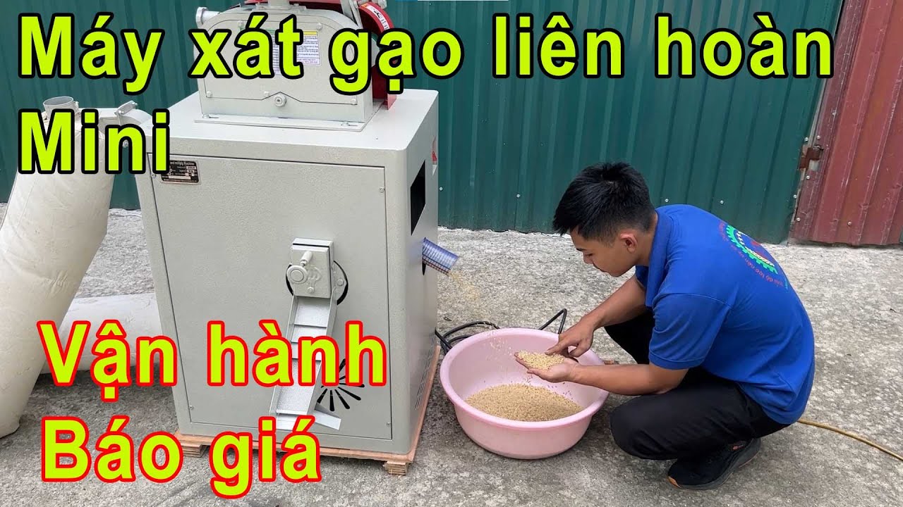 Máy xát gạo liên hoàn mini LH300