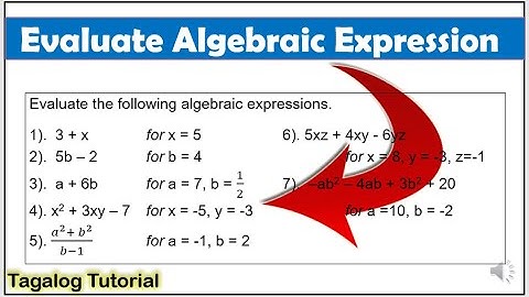 Evaluate Algebraic Expression Fourth (4th) quarter #AlgebraicExpression #Math7 #matatag
