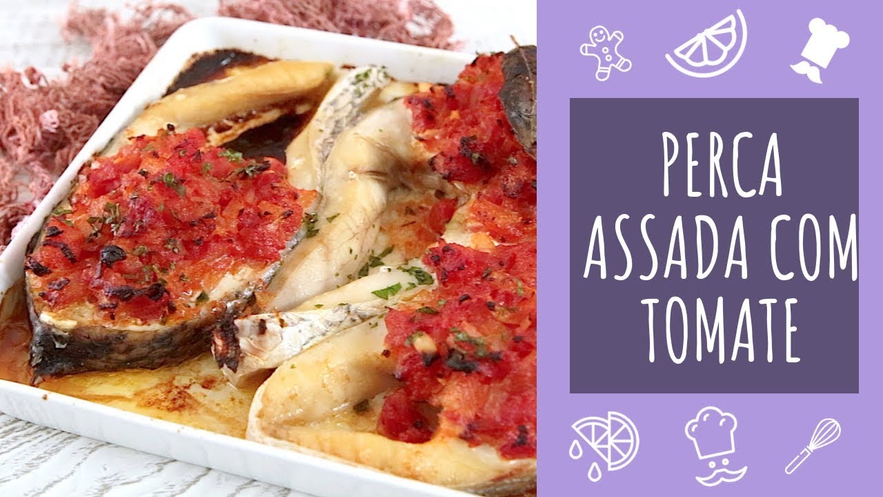 Perca Assada com Tomate