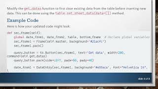 Famous How to Update a Table in tksheet within Tkinter Interface Profile