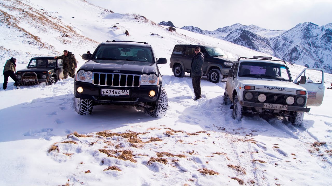 Нива vs Уаз Патриот vs Jeep . Off-road the mountains . - YouTube