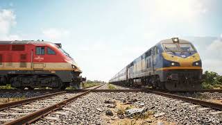 The Final Impact: Two Express Trains Collide in Massive Fireball Explosion