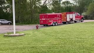 Green Oak Twp fd Rescue and Gator 82 and Engine 80 responding from Station 82