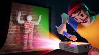 Pro artists play Meccha Chameleon with a projector