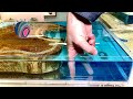 Aquamarine Table of Epoxy! 100 pounds Powerful layer! Аквамариновый Стол из Эпоксидки! 45 кг!